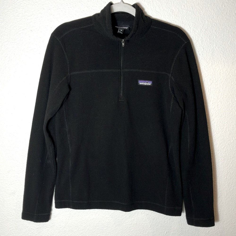 Patagonia black ¼ zip micro d fleece‎ pullover size xs outdoors camping light